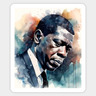 John Coltrane Watercolor Portrait for Black History Month Sticker